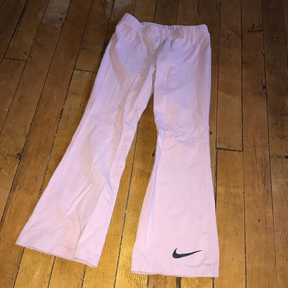 Nike Kids Light Pink Sweatpants with Black Swoosh